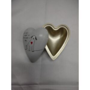 Demdaco Dog Love Art Hearts Keeper "All you need is love and a dog." Trinket Box
